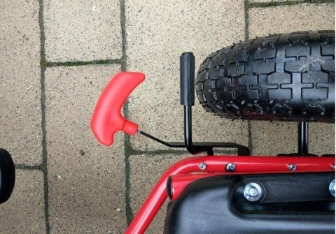 Duży Gokart na Pedały Pompowane Koła Hamulec Wolny Bieg Czerwony