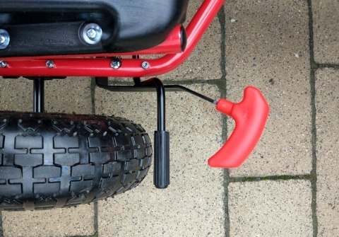 Duży Gokart na Pedały Pompowane Koła Hamulec Wolny Bieg Czerwony