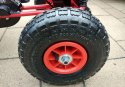 Duży Gokart na Pedały Pompowane Koła Hamulec Wolny Bieg Czerwony
