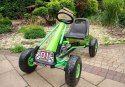 Duży Gokart na Pedały Pompowane Koła Hamulec Wolny Bieg Zielony