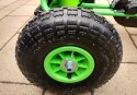 Duży Gokart na Pedały Pompowane Koła Hamulec Wolny Bieg Zielony