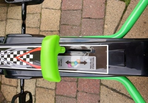 Duży Gokart na Pedały Pompowane Koła Hamulec Wolny Bieg Zielony