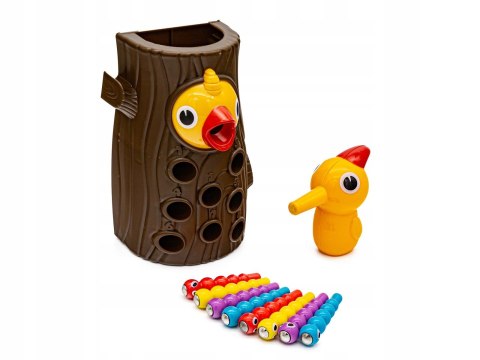 Gra Zręcznościowa Złap Robaczka Dzięcioł Magnetyczny Robak 8 Robaczków Gra Zręcznościowa Złap Robaczka Dzięcioł Magnetyczny Robak 8 Robaczków