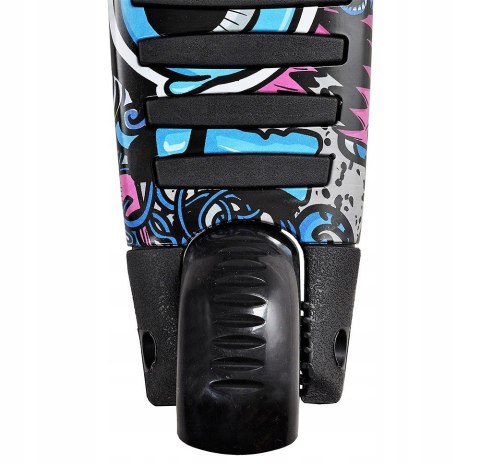 HULAJNOGA TRÓJKOŁOWA BALANSOWA DLA DZIECI ŚWIECĄCE LED GUMOWE KOŁA CZARNA