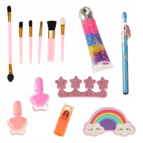 Kuferek Zestaw Kosmetyków do Makijażu i Paznokci Makeup Cienie Lakiery Kuferek Zestaw Kosmetyków do Makijażu i Paznokci Makeup Cienie Lakiery