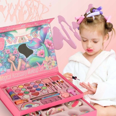 Kuferek Zestaw Kosmetyków do Makijażu i Paznokci Makeup Cienie Lakiery Kuferek Zestaw Kosmetyków do Makijażu i Paznokci Makeup Cienie Lakiery