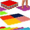 MATA DO MASAŻU STÓP SENSORYCZNA MONTESSORI PUZZLE ORTOPEDYCZNE KOLOROWE