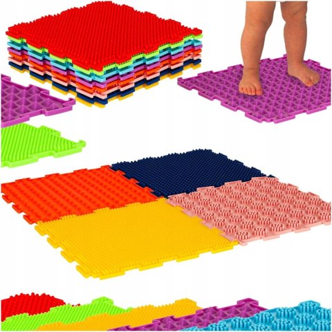 MATA DO MASAŻU STÓP SENSORYCZNA MONTESSORI PUZZLE ORTOPEDYCZNE KOLOROWE