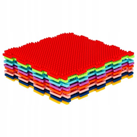 MATA DO MASAŻU STÓP SENSORYCZNA MONTESSORI PUZZLE ORTOPEDYCZNE KOLOROWE
