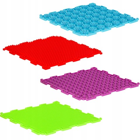MATA DO MASAŻU STÓP SENSORYCZNA MONTESSORI PUZZLE ORTOPEDYCZNE KOLOROWE