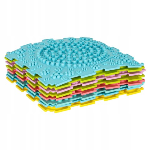 Mata Sensoryczna Puzzle Ortopedyczne Kolorowy Zestaw 8 elementów Masaż Stóp Mata Sensoryczna Puzzle Ortopedyczne Kolorowy Zestaw 8 elementów Masaż Stóp