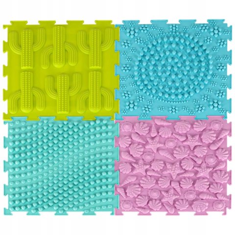 Mata Sensoryczna Puzzle Ortopedyczne Kolorowy Zestaw 8 elementów Masaż Stóp Mata Sensoryczna Puzzle Ortopedyczne Kolorowy Zestaw 8 elementów Masaż Stóp