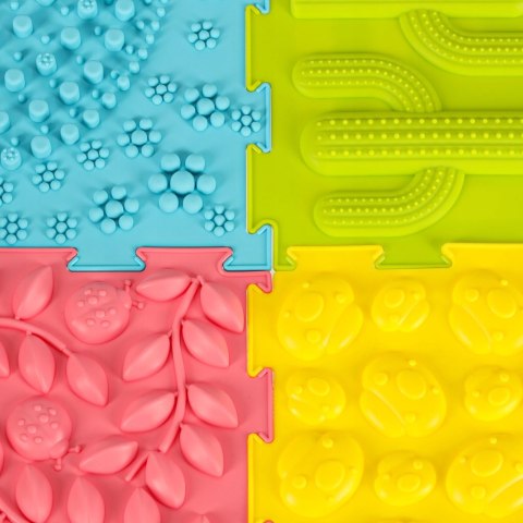 Mata Sensoryczna Puzzle Ortopedyczne Kolorowy Zestaw 8 elementów Masaż Stóp Mata Sensoryczna Puzzle Ortopedyczne Kolorowy Zestaw 8 elementów Masaż Stóp