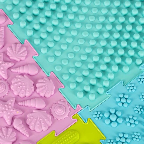 Mata Sensoryczna Puzzle Ortopedyczne Kolorowy Zestaw 8 elementów Masaż Stóp Mata Sensoryczna Puzzle Ortopedyczne Kolorowy Zestaw 8 elementów Masaż Stóp