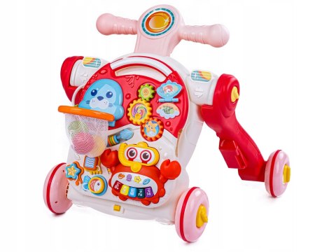 PCHACZ CHODZIK JEŹDZIK STOLIK EDUKACYJNY 4w1 HULAJNOGA ROWEREK PIANINKO
