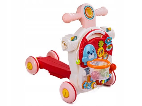 PCHACZ CHODZIK JEŹDZIK STOLIK EDUKACYJNY 4w1 HULAJNOGA ROWEREK PIANINKO