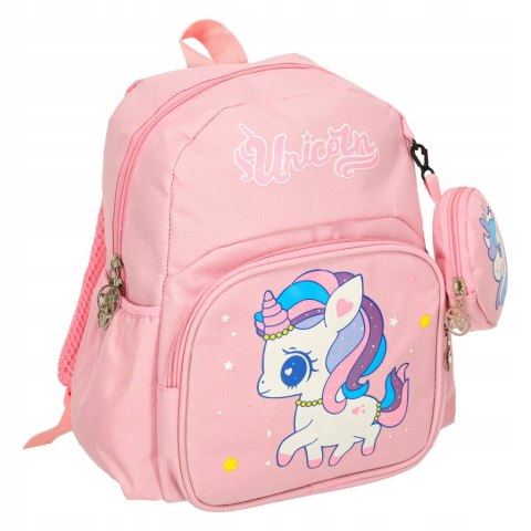 PLECAK JEDNOROŻEC DLA DZIEWCZYNKI DZIECIĘCY SZKOLNY DO PRZEDSZKOLA RÓŻOWY