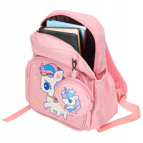 PLECAK JEDNOROŻEC DLA DZIEWCZYNKI DZIECIĘCY SZKOLNY DO PRZEDSZKOLA RÓŻOWY