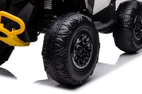 Quad Na Akumulator Can-Am Licencja 4x45W 12V Ekoskóra Koła Eva Biały Quad Na Akumulator Can-Am Licencja 4x45W 12V Ekoskóra Koła Eva Biały