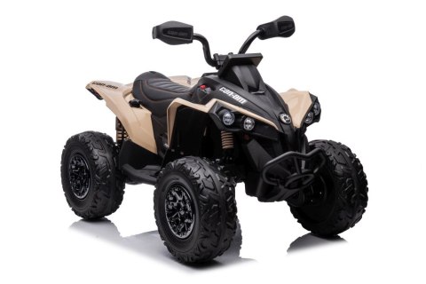 Quad Na Akumulator Can-Am Licencja 4x45W 12V Ekoskóra Koła Eva Kremowy Quad Na Akumulator Can-Am Licencja 4x45W 12V Ekoskóra Koła Eva Kremowy