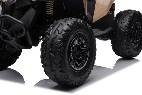 Quad Na Akumulator Can-Am Licencja 4x45W 12V Ekoskóra Koła Eva Kremowy Quad Na Akumulator Can-Am Licencja 4x45W 12V Ekoskóra Koła Eva Kremowy