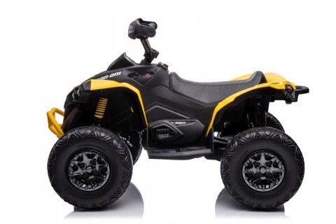 Quad Na Akumulator Can-Am Licencja 4x45W 12V Ekoskóra Koła Eva Żółty Quad Na Akumulator Can-Am Licencja 4x45W 12V Ekoskóra Koła Eva Żółty