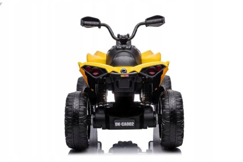 Quad Na Akumulator Can-Am Licencja 4x45W 12V Ekoskóra Koła Eva Żółty Quad Na Akumulator Can-Am Licencja 4x45W 12V Ekoskóra Koła Eva Żółty