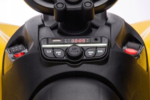 Quad Na Akumulator Can-Am Licencja 4x45W 12V Ekoskóra Koła Eva Żółty Quad Na Akumulator Can-Am Licencja 4x45W 12V Ekoskóra Koła Eva Żółty