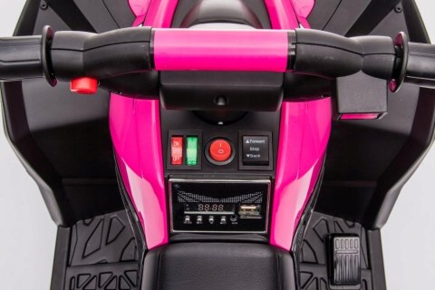 Quad na Akumulator 12V 2x45W Światła Led Muzyka Pilot 2,4G Różowy