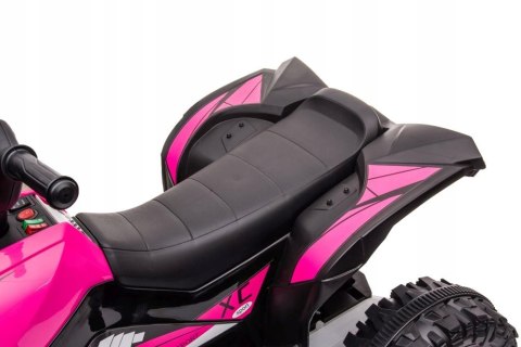 Quad na Akumulator 12V 2x45W Światła Led Muzyka Pilot 2,4G Różowy