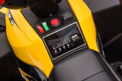 Quad na Akumulator 12V 2x45W Światła Led Muzyka Pilot 2,4G Żółty