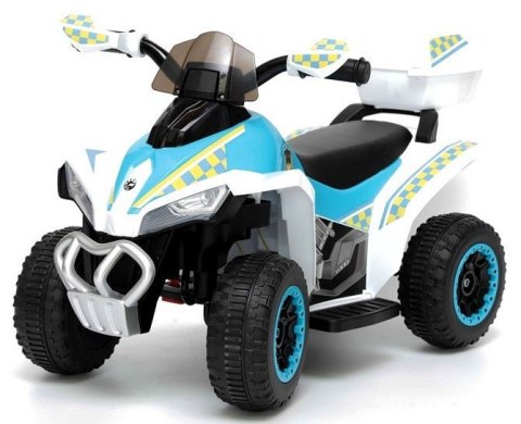Quad na Akumulator 6V 45W Światła Led Muzyka 2 Biegi Biały
