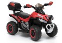 Quad na Akumulator 6V 45W Światła Led Muzyka 2 Biegi Czerwony