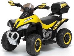 Quad na Akumulator 6V 45W Światła Led Muzyka 2 Biegi Żółty