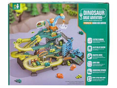 TOR KULKOWY ZJAZD SAMOCHODOWY DINOZAUR PLAC BUDOWY PARKING GARAŻ KOPALNIA