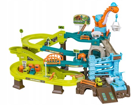 TOR KULKOWY ZJAZD SAMOCHODOWY DINOZAUR PLAC BUDOWY PARKING GARAŻ KOPALNIA