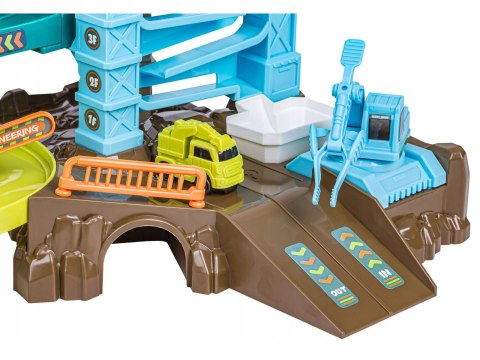 TOR KULKOWY ZJAZD SAMOCHODOWY DINOZAUR PLAC BUDOWY PARKING GARAŻ KOPALNIA