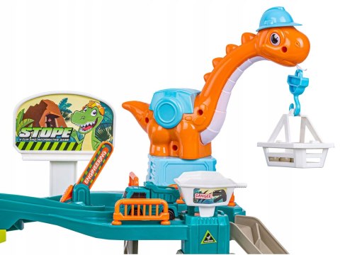 TOR KULKOWY ZJAZD SAMOCHODOWY DINOZAUR PLAC BUDOWY PARKING GARAŻ KOPALNIA