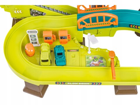 TOR KULKOWY ZJAZD SAMOCHODOWY DINOZAUR PLAC BUDOWY PARKING GARAŻ KOPALNIA