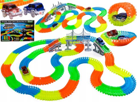 TOR SAMOCHODOWY ŚWIECĄCY 360el. GLOW TRACKS AUTO 450cm WYŚCIGOWY SKŁADANY