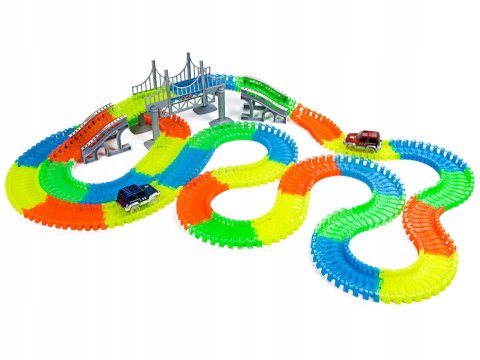 TOR SAMOCHODOWY ŚWIECĄCY 360el. GLOW TRACKS AUTO 450cm WYŚCIGOWY SKŁADANY