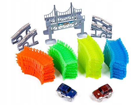 TOR SAMOCHODOWY ŚWIECĄCY 360el. GLOW TRACKS AUTO 450cm WYŚCIGOWY SKŁADANY