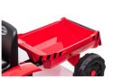 Traktor Na Akumulator z Przyczepą 2 Silniki 12V Pilot Czerwony