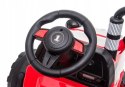 Traktor Na Akumulator z Przyczepą 2 Silniki 12V Pilot Czerwony
