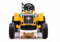Traktor Na Akumulator z Przyczepą 2 Silniki 12V Pilot Żółty