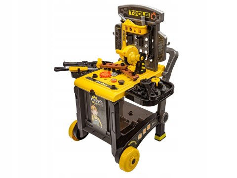 WARSZTAT 3w1 Z NARZĘDZIAMI NA KÓŁKACH WALIZKA SKRZYNKA ZESTAW MAJSTERKOWICZ