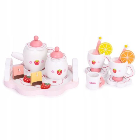 Drewniany Zestaw do Herbaty Dzbanek 2 Filiżanki 14 el. Jakość