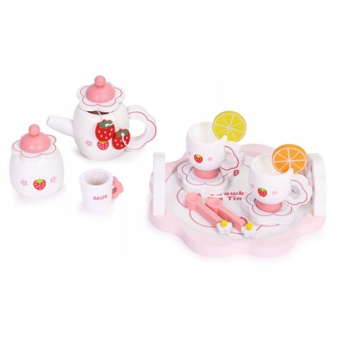 Drewniany Zestaw do Herbaty Dzbanek 2 Filiżanki 14 el. Jakość