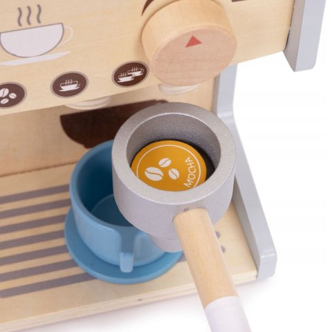 EKSPRES DO KAWY DLA DZIECI DREWNIANY 2w1 SKLEPIK ZESTAW BARISTY 26 EL.