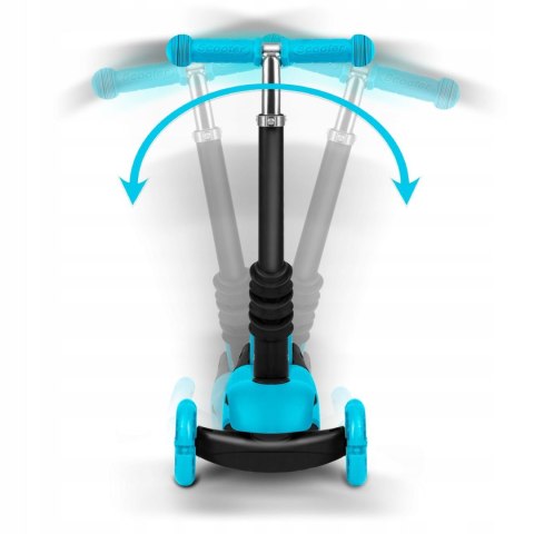 HULAJNOGA DLA DZIECI TRÓJKOŁOWA BALANSOWA 3w1 KOŁA LED NIEBIESKA